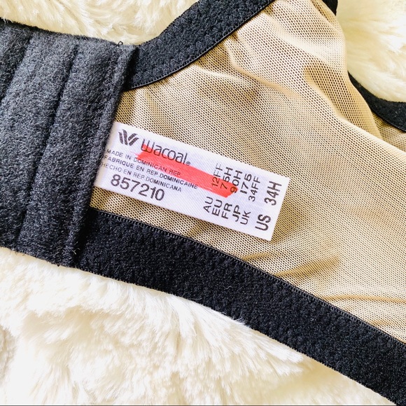 44DDD WACOAL Visual Effects Minimizer Bra Black - Picture 3 of 7